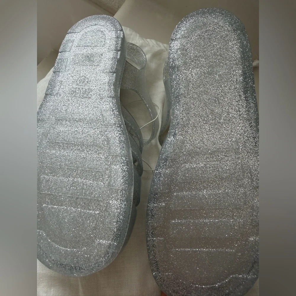 Zara Transparent Glitter Jelly Sandals - Size 5 - Picture 4 of 4